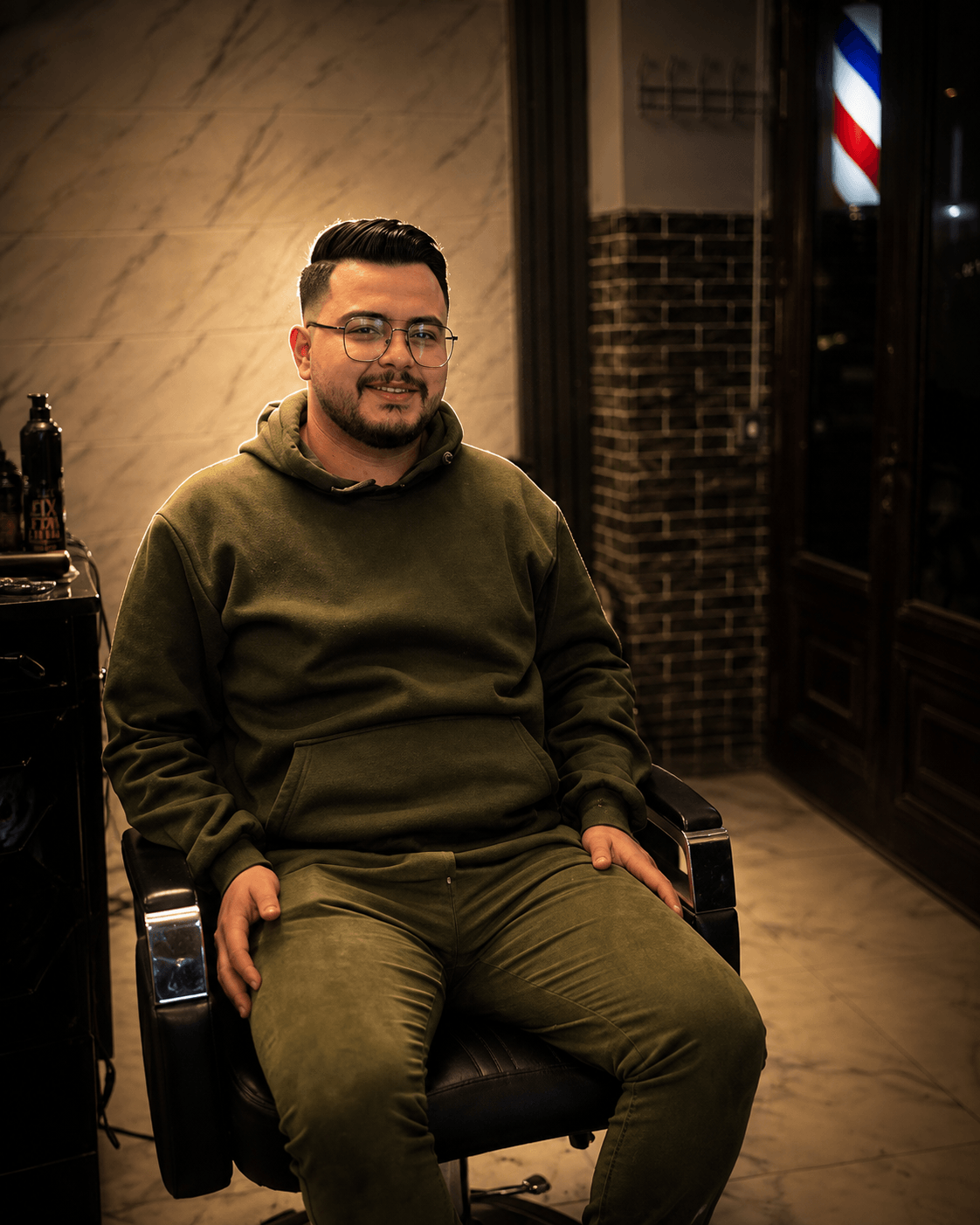 Barber in the chair